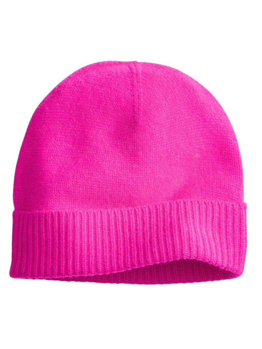 NWT Charter Club Womens 100% Cashmere Cuffed Beanie 100160260HT Fierce Pink